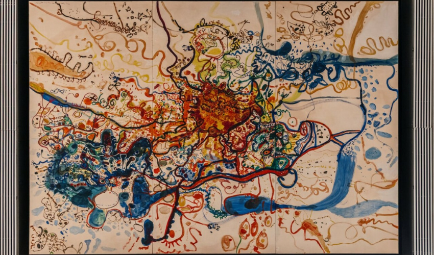 John Olsen OBE, AO, 'The sea sun of 5 bells', 1964. Newcastle Art Gallery, Australia, gift of Ann Lewis AO 2011 © the estate of the artist