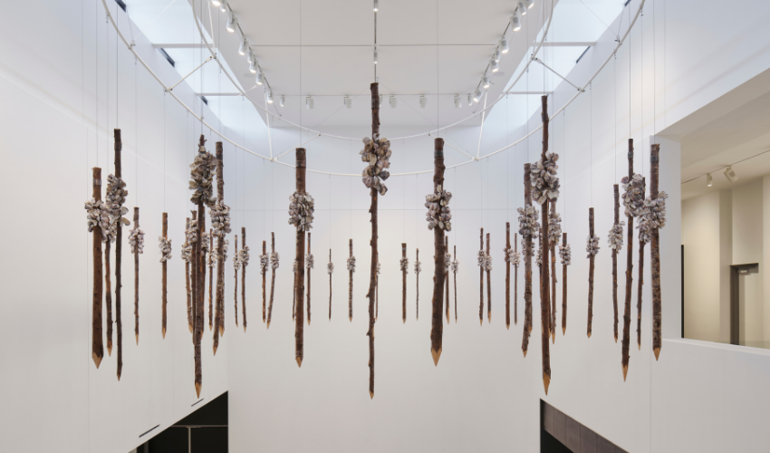 Megan Cope, Kinyingarra Guwinyanba (Off Country), 2022, Newcastle Art Gallery, 2025. Newcastle Art Gallery, Australia, gift of Newcastle Art Gallery Foundation, 2024. © the artist. Photo Matt Carbone